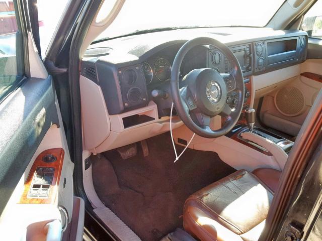 1J8HH58286C219979 - 2006 JEEP COMMANDER BLACK photo 9