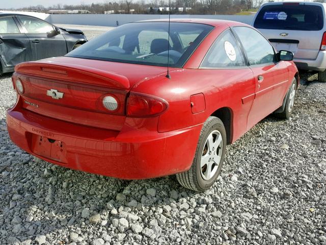 1G1JF12F057167363 - 2005 CHEVROLET CAVALIER L RED photo 4