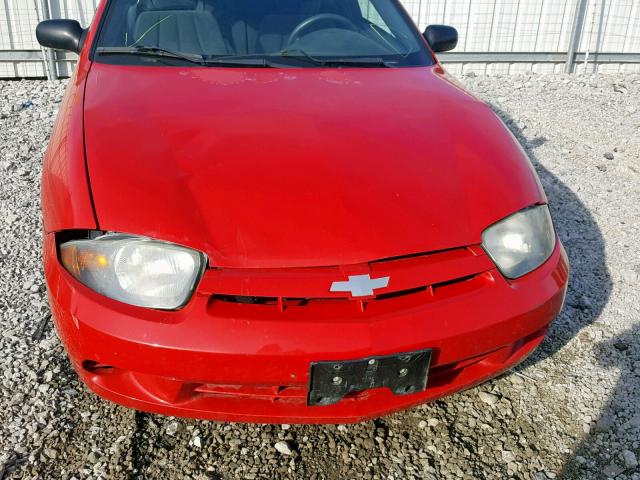 1G1JF12F057167363 - 2005 CHEVROLET CAVALIER L RED photo 9