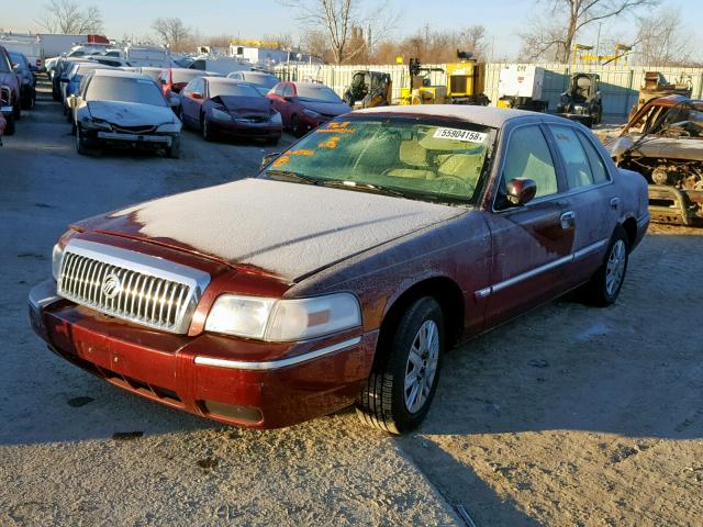 2MEFM74V66X615366 - 2006 MERCURY GRAND MARQ MAROON photo 2