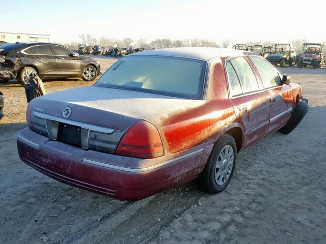 2MEFM74V66X615366 - 2006 MERCURY GRAND MARQ MAROON photo 4