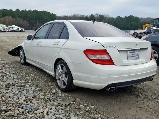 WDDGF5EB2AR100575 - 2010 MERCEDES-BENZ C 300 WHITE photo 3