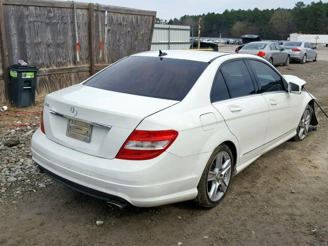 WDDGF5EB2AR100575 - 2010 MERCEDES-BENZ C 300 WHITE photo 4