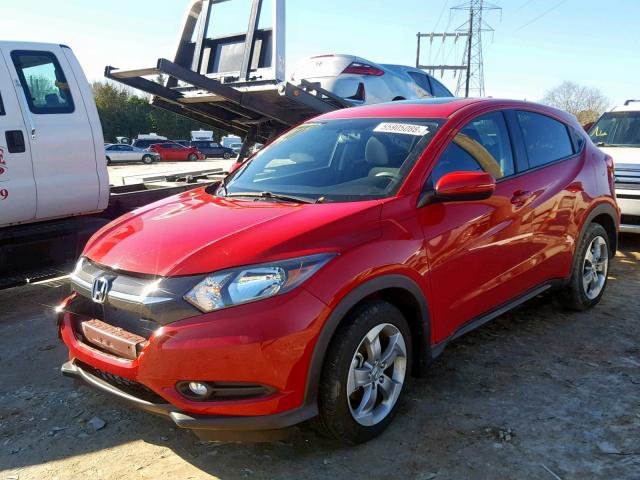 3CZRU5H56HM710371 - 2017 HONDA HR-V EX RED photo 2