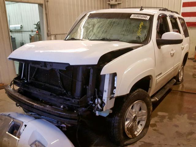 1GNFK23039R284655 - 2009 CHEVROLET TAHOE K150 WHITE photo 2