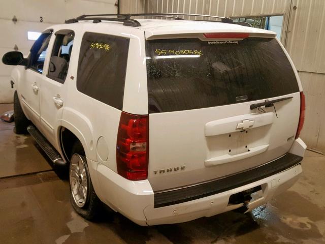 1GNFK23039R284655 - 2009 CHEVROLET TAHOE K150 WHITE photo 3