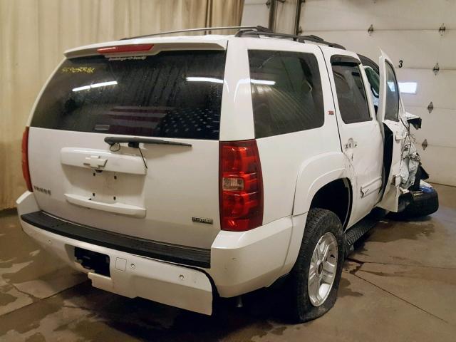 1GNFK23039R284655 - 2009 CHEVROLET TAHOE K150 WHITE photo 4