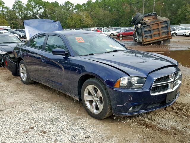 2C3CDXHG6EH230340 - 2014 DODGE CHARGER SX BLUE photo 1