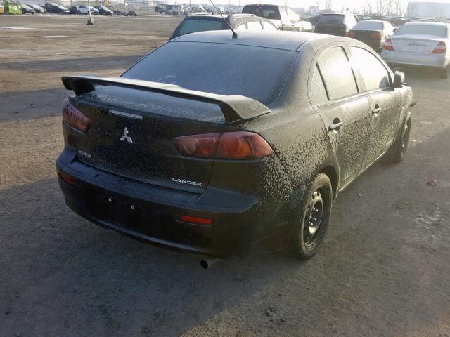 JA3AU26U78U604615 - 2008 MITSUBISHI LANCER ES BLACK photo 4