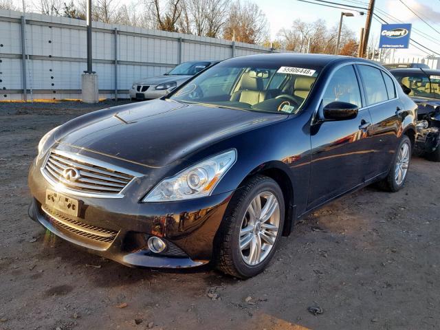 JN1CV6AR0DM753933 - 2013 INFINITI G37 BLACK photo 2