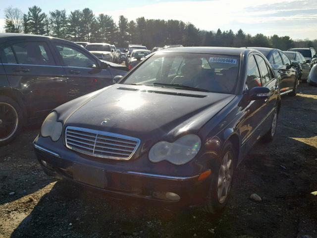 WDBRF61J13A468672 - 2003 MERCEDES-BENZ C 240 BLUE photo 2