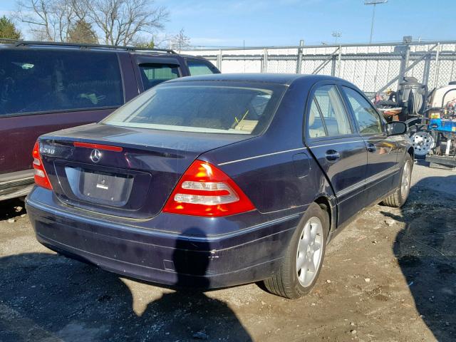 WDBRF61J13A468672 - 2003 MERCEDES-BENZ C 240 BLUE photo 4