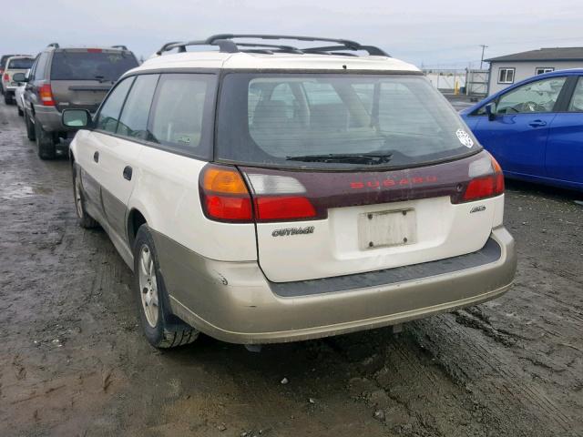 4S3BH675147615580 - 2004 SUBARU LEGACY OUT WHITE photo 3