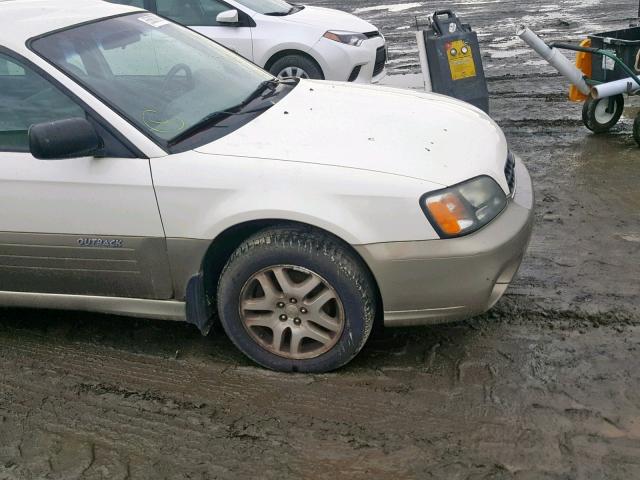 4S3BH675147615580 - 2004 SUBARU LEGACY OUT WHITE photo 9