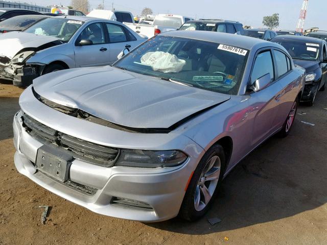 2C3CDXHG5HH572107 - 2017 DODGE CHARGER SX SILVER photo 2