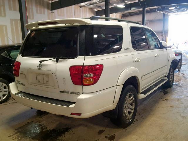 5TDBT48A93S196333 - 2003 TOYOTA SEQUOIA LI WHITE photo 4