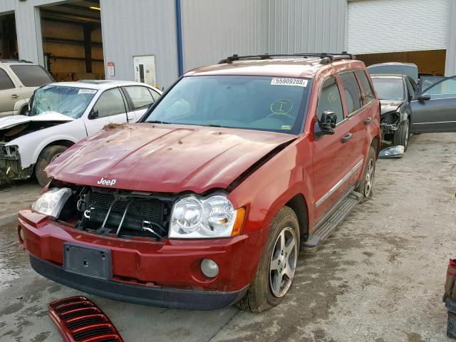 1J4HS48NX5C732415 - 2005 JEEP GRAND CHER MAROON photo 2