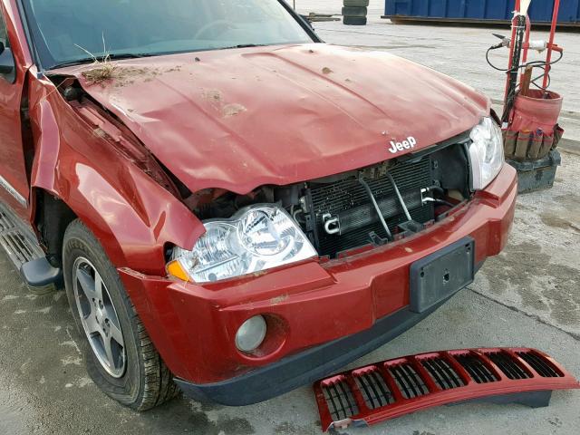 1J4HS48NX5C732415 - 2005 JEEP GRAND CHER MAROON photo 9