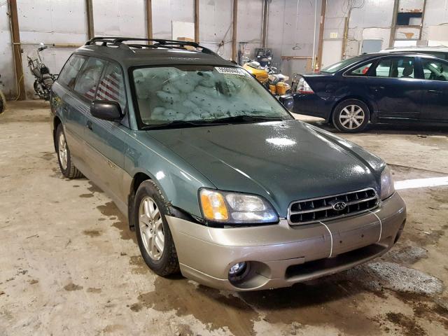 4S3BH6657Y7618913 - 2000 SUBARU LEGACY OUT GREEN photo 1