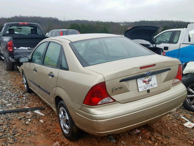 1FAFP33P32W333945 - 2002 FORD FOCUS LX GOLD photo 3