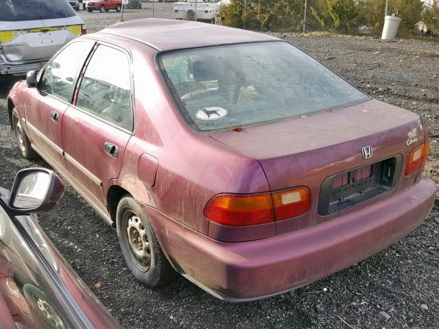 1HGEG8647RL003081 - 1994 HONDA CIVIC DX PURPLE photo 3