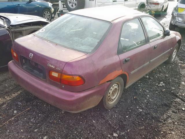 1HGEG8647RL003081 - 1994 HONDA CIVIC DX PURPLE photo 4