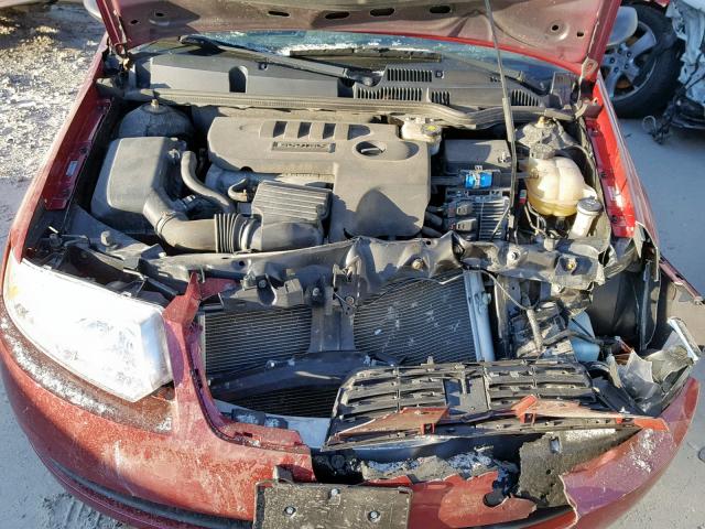 1G8AJ55F97Z170787 - 2007 SATURN ION LEVEL RED photo 7