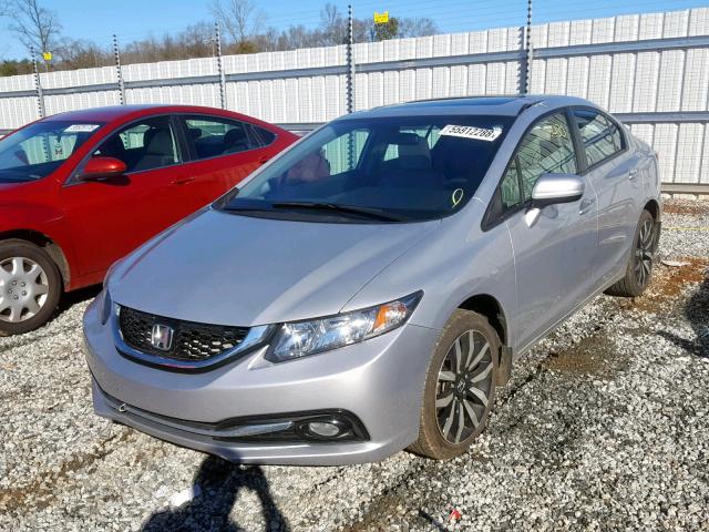 2HGFB2F97FH538500 - 2015 HONDA CIVIC EXL ვერცხლისფერი ფოტო 2