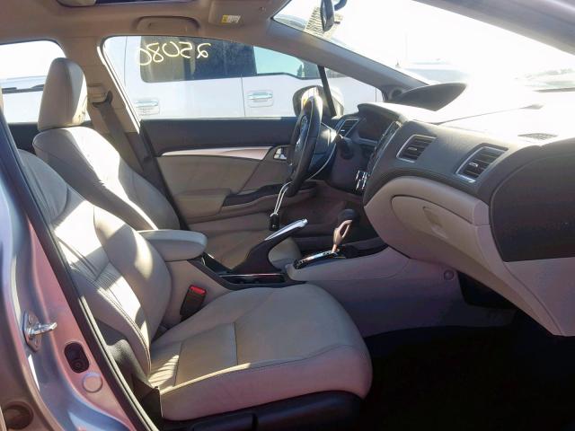 2HGFB2F97FH538500 - 2015 HONDA CIVIC EXL ვერცხლისფერი ფოტო 5