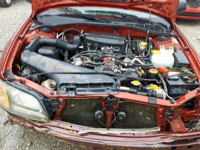 4S3BH675537632543 - 2003 SUBARU LEGACY OUT BURGUNDY photo 7