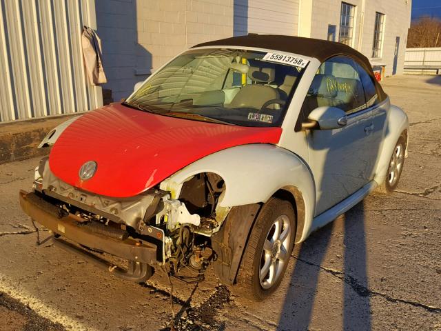 3VWCD31YX5M313260 - 2005 VOLKSWAGEN NEW BEETLE BLUE photo 2