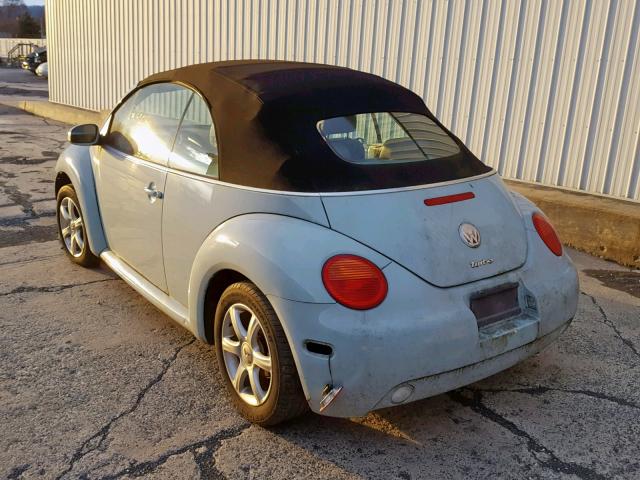 3VWCD31YX5M313260 - 2005 VOLKSWAGEN NEW BEETLE BLUE photo 3