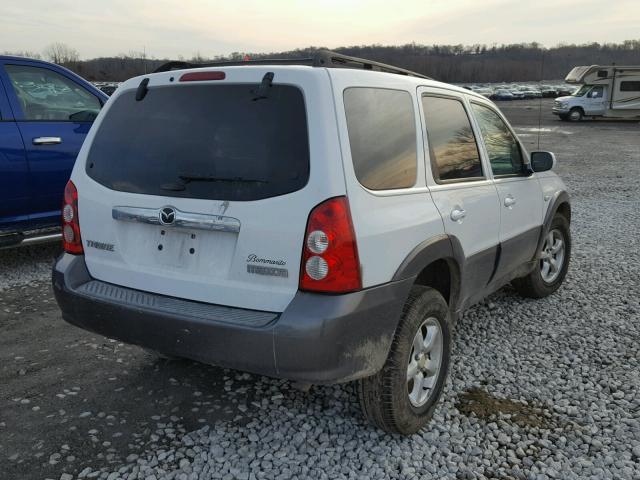 4F2YZ96135KM51822 - 2005 MAZDA TRIBUTE S WHITE photo 4