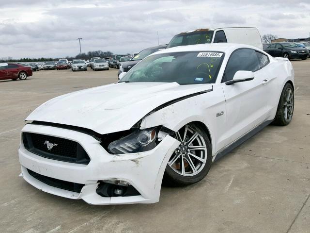 1FA6P8CF3F5407770 - 2015 FORD MUSTANG GT WHITE photo 2