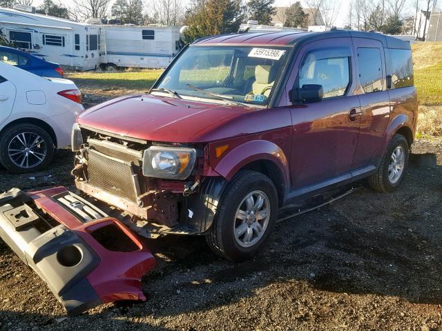 5J6YH28768L019651 - 2008 HONDA ELEMENT EX RED photo 2