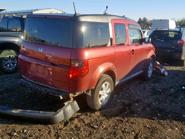 5J6YH28768L019651 - 2008 HONDA ELEMENT EX RED photo 4