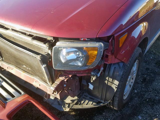 5J6YH28768L019651 - 2008 HONDA ELEMENT EX RED photo 9