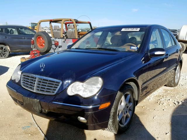 WDBRF84J64F475077 - 2004 MERCEDES-BENZ C 320 4MAT BLUE photo 2