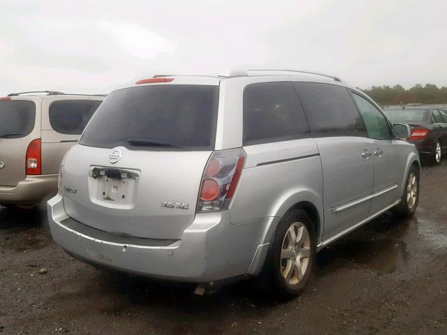 5N1BV28U77N137281 - 2007 NISSAN QUEST S SILVER photo 4