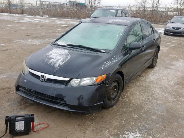 2HGFA16218H010910 - 2008 HONDA CIVIC DX BLACK photo 2