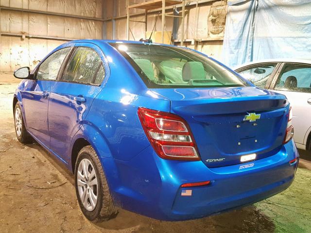 1G1JB5SH5H4174769 - 2017 CHEVROLET SONIC LS 蓝色 照片 3