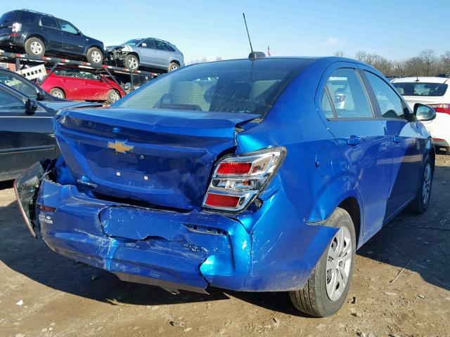 1G1JB5SH3H4105188 - 2017 CHEVROLET SONIC LS 蓝色 照片 4