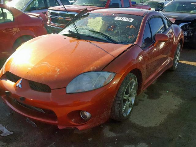 4A3AK44T66E042837 - 2006 MITSUBISHI ECLIPSE SE ORANGE photo 2