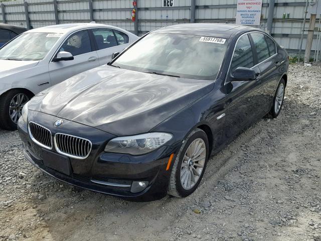 WBAFU7C50DDU67624 - 2013 BMW 535 XI Սև լուսանկար 2