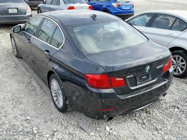 WBAFU7C50DDU67624 - 2013 BMW 535 XI Սև լուսանկար 3
