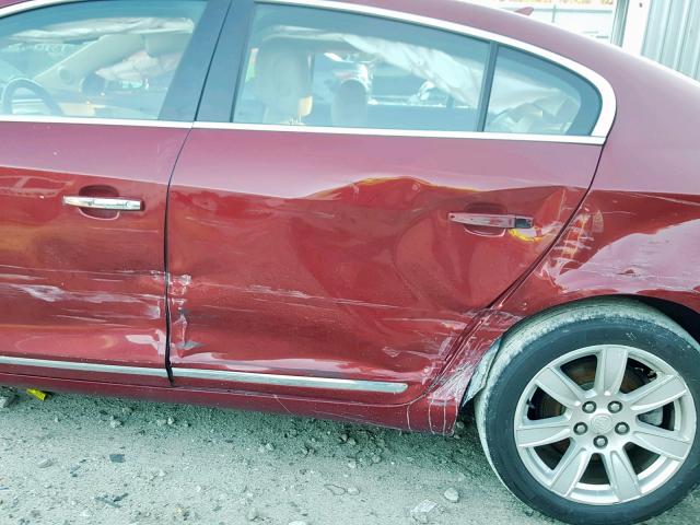 1G4GC5ED8BF303344 - 2011 BUICK LACROSSE C RED photo 9