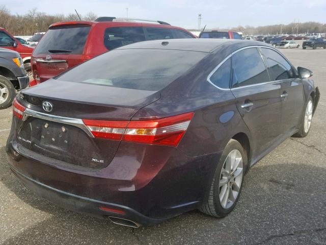 4T1BK1EBXDU036159 - 2013 TOYOTA AVALON BAS MAROON photo 4