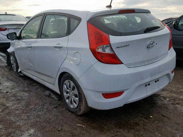 KMHCT5AE5HU310706 - 2017 HYUNDAI ACCENT SE WHITE photo 3