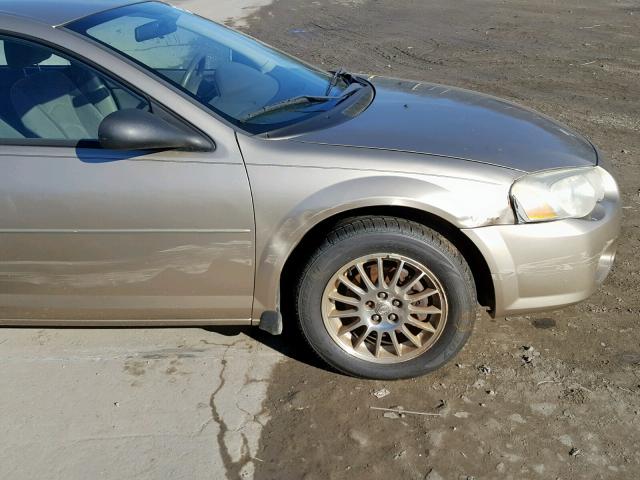 1C3EL46R94N199282 - 2004 CHRYSLER SEBRING LX GOLD photo 9