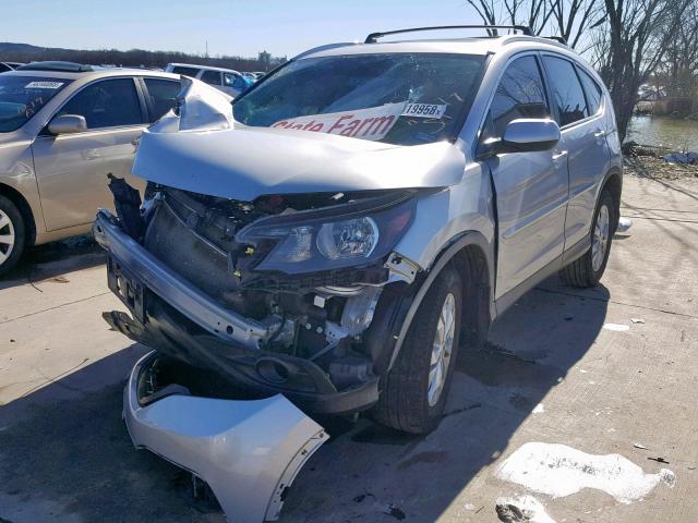 2HKRM4H71DH644328 - 2013 HONDA CR-V EXL SILVER photo 2